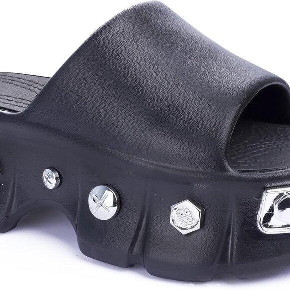 Women Platform Sandals Open Toe Chunky Slides Summer Beach Casual Dressy - Picture 7 of 8